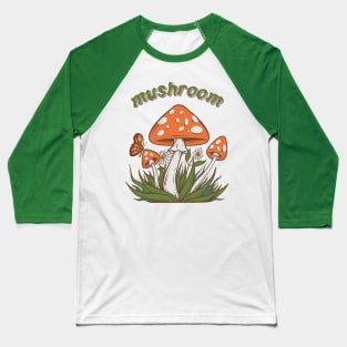 Orange Mushroom Baseball T-Shirt